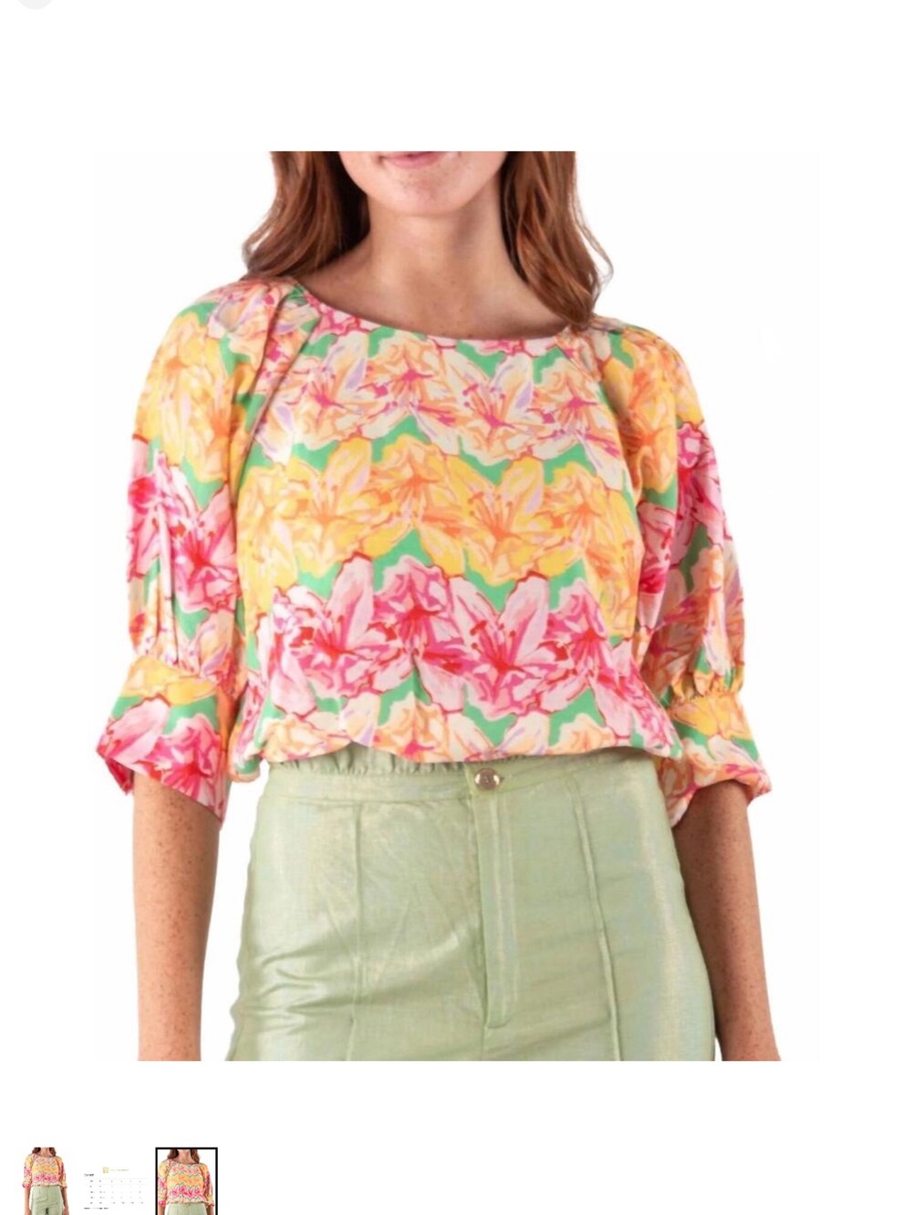 Emily McCarthy NWT Cropped Top in Azalea